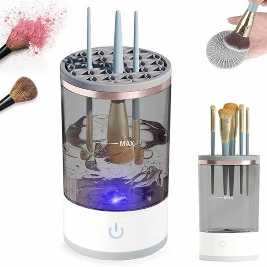🌟 3-in-1 Electric Makeup Brush Cleaner 💄✨ | USB Rechargeable | Deep Clean + Quick Dry